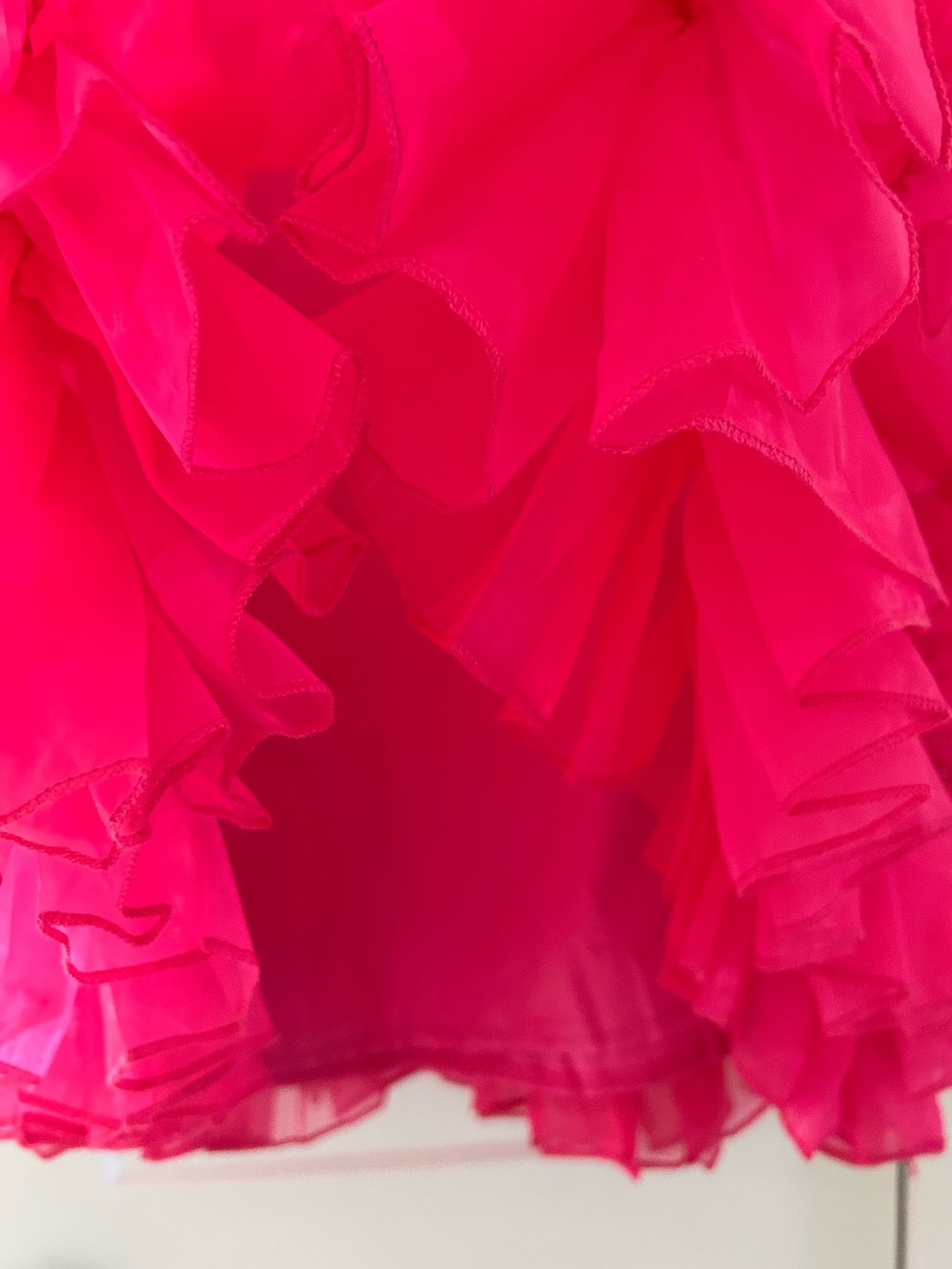 Xpluswear Hot Pink Ruffled Tulle mini dress - Picture 8 of 11